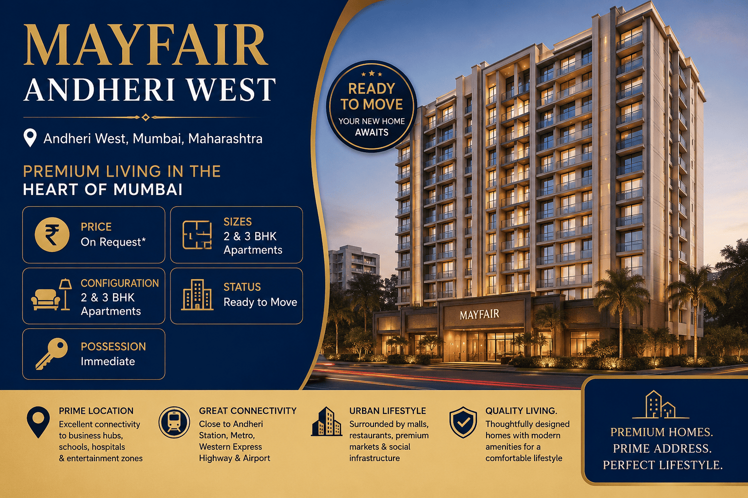 Mayfair Andheri West - Premium 2 & 3 BHK Apartments in Mumbai