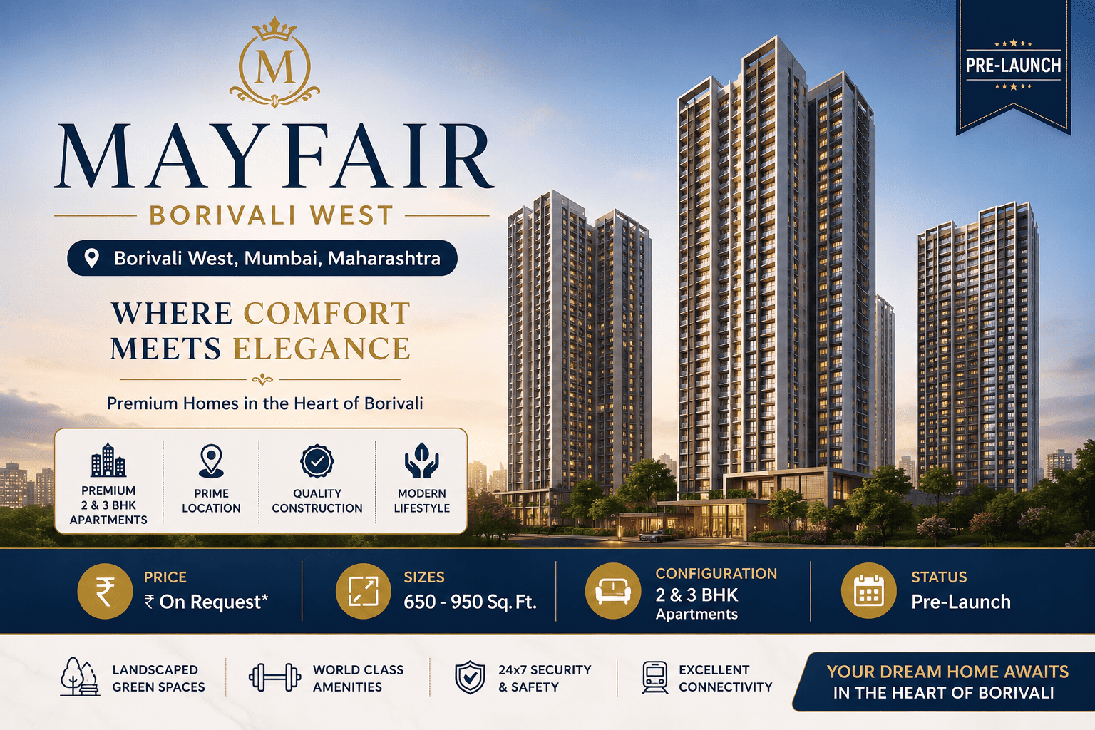 Mayfair Borivali West - Premium 2 & 3 BHK Apartments in Mumbai