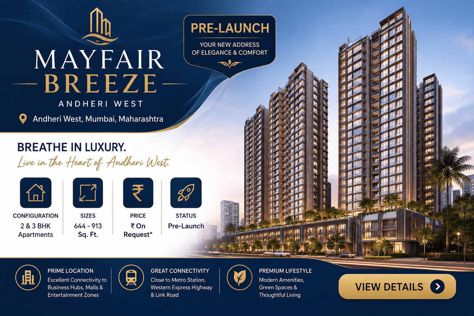 Mayfair Breeze Andheri West - Premium 2 & 3 BHK Apartments in Mumbai