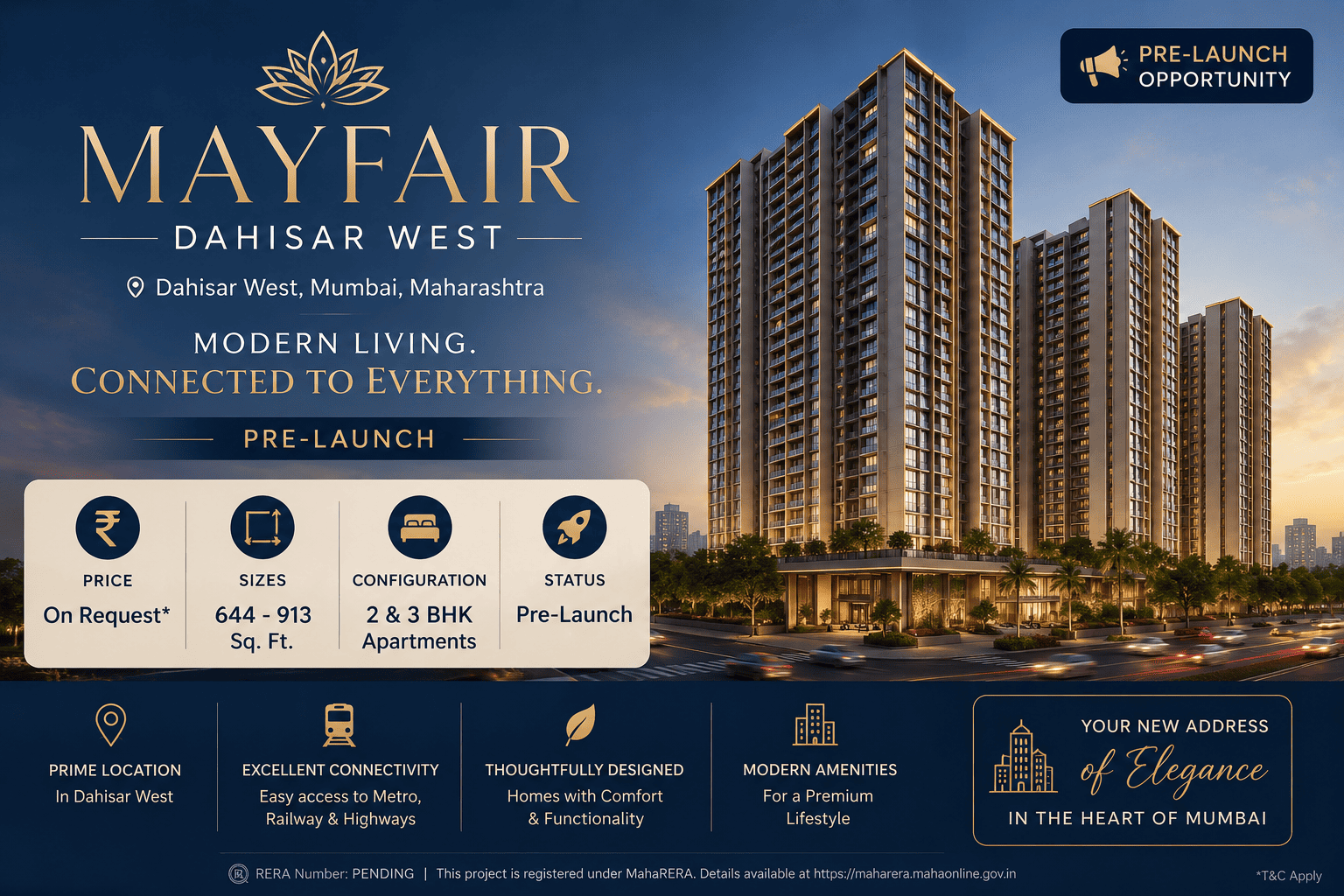 Mayfair Dahisar West - Premium 2 & 3 BHK Apartments in Mumbai