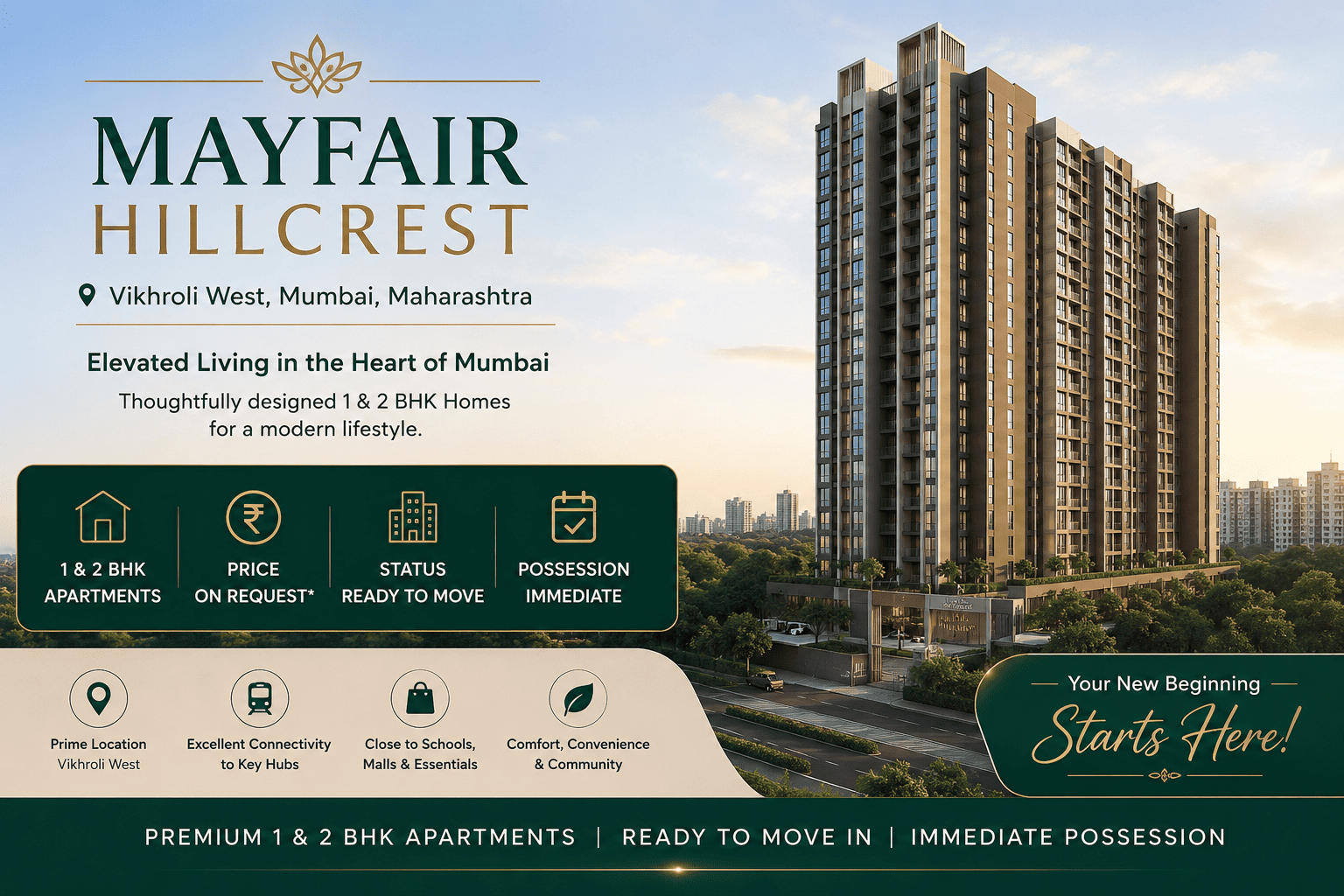 Mayfair Hillcrest Vikhroli West - Premium 1 & 2 BHK Apartments in Mumbai