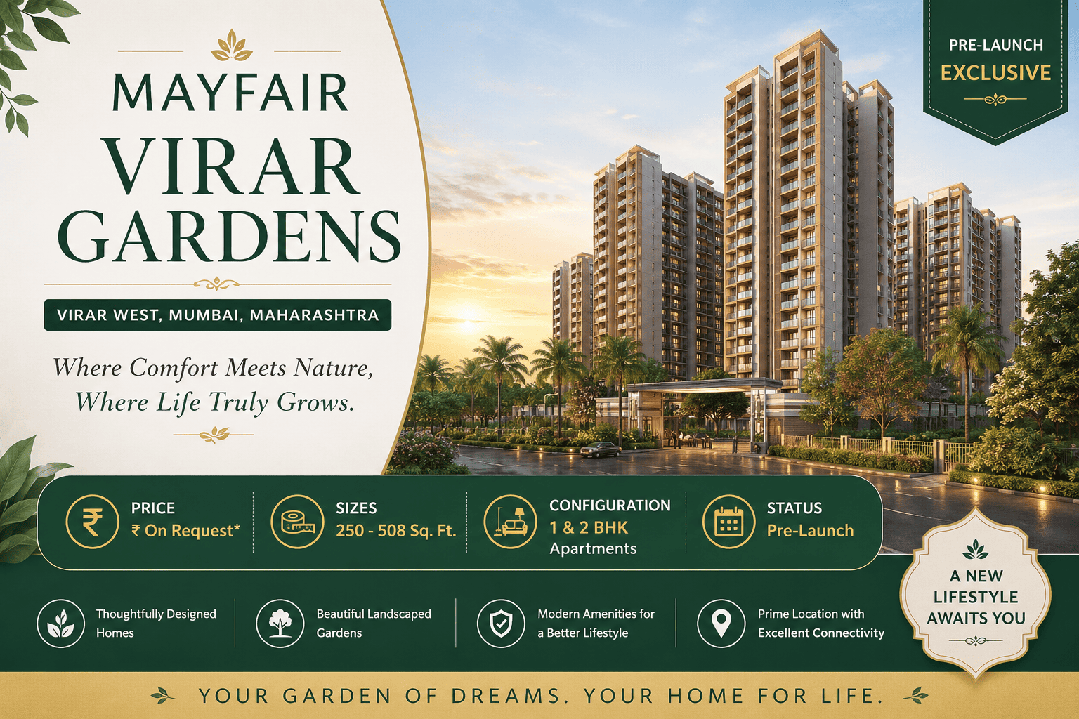 Mayfair Virar Gardens - Premium 1 & 2 BHK Apartments in Virar West